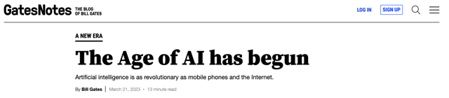 微软必应能画图了/ Adobe新AI一句话P视频/ 盖茨：人工智能时代开始