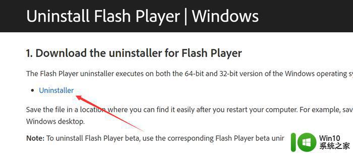 win10彻底卸载flash的方法 win10如何卸载flash