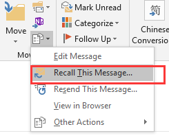 outlook如何撤回已发送邮件_outlook撤回按钮在哪