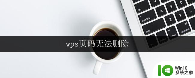 wps页码无法删除 wps页码无法删除怎么办