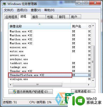 win10关闭ThunderPlatform的方法 win10如何关闭迅雷平台