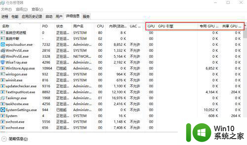 win10专业版任务管理器gpu不显示怎么办 win10专业版任务管理器GPU显示异常