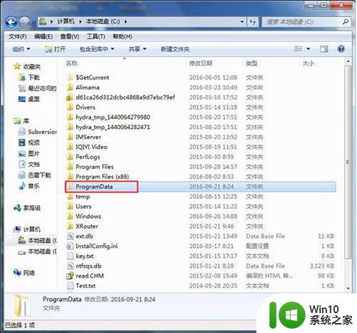 win7系统找不到programdata文件夹的具体处理方法 Win7系统programdata文件夹丢失怎么办