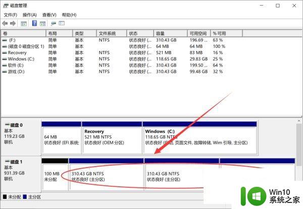 ​win10突然只剩下c盘了其他盘不见了怎么恢复 win10系统中其他磁盘消失怎么办