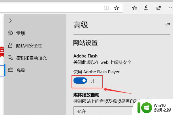 win10怎么设置flash一直开启 如何在Win10系统中设置不限制Flash播放