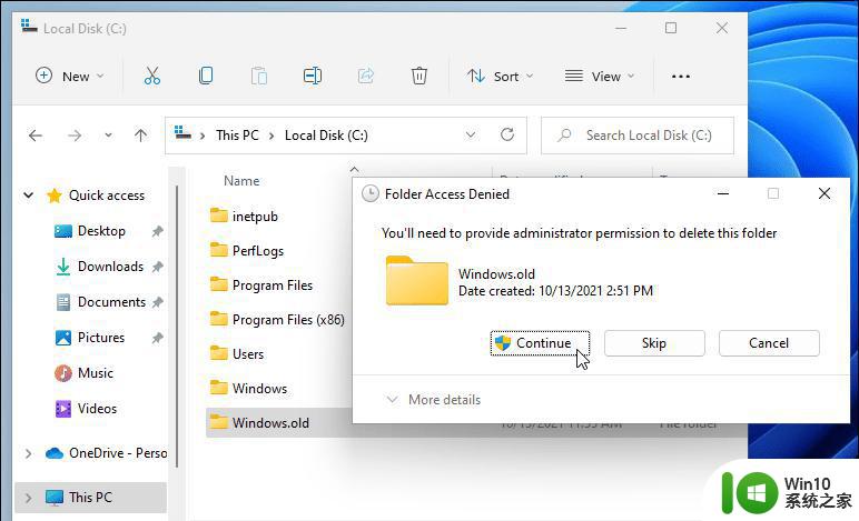 图文教你删除win11系统windows old文件夹 windows old文件夹可以直接删除吗