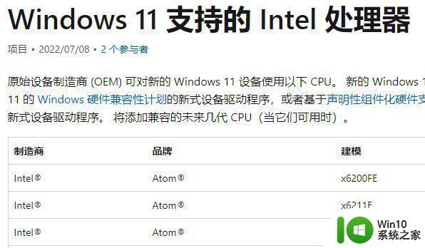 哪些cpu可以装win11系统 哪些CPU支持升级至Windows 11系统