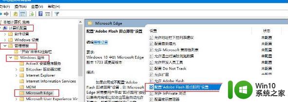 win10 20h2 edge adobe flash player被阻止的解决步骤 Win10 20H2 Edge Adobe Flash Player被阻止怎么办