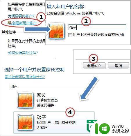 windows7电脑家长控制功能设置的方法 windows7电脑家长控制功能怎么设置