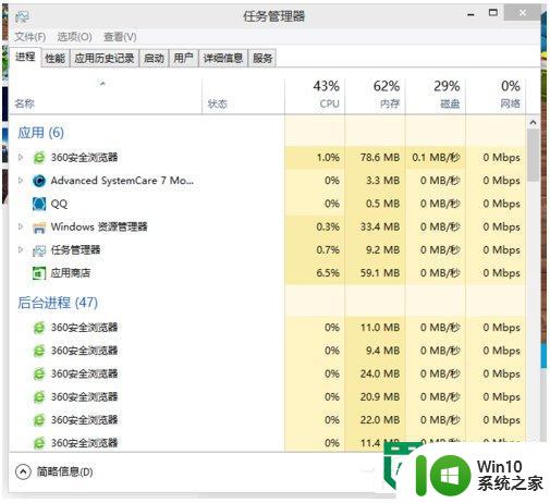 w10电脑任务管理器显示不全如何修复 w10电脑任务管理器窗口显示不全怎么办